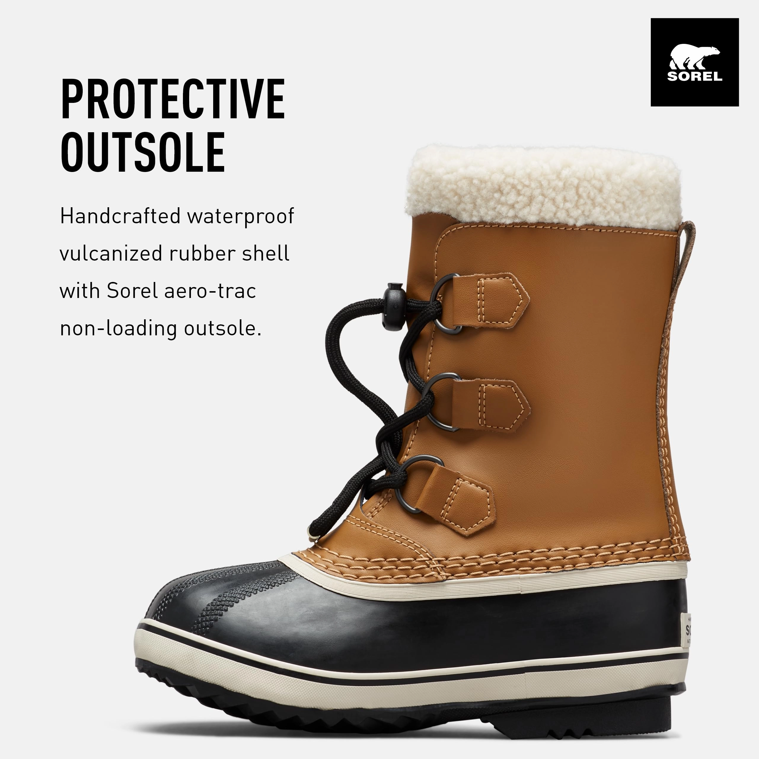 Sorel KIDS YOOT PAC TP WATERPROOF Schneestiefel für Unisex Kinder. Braun (Mesquite) - Youth. 38 EU