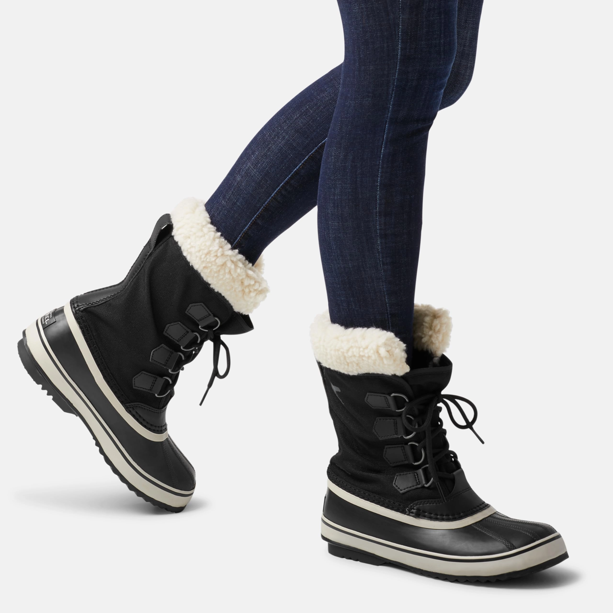 Sorel WINTER CARNIVAL WATERPROOF Schneestiefel für Damen. Schwarz (Black x Stone). 38.5 EU