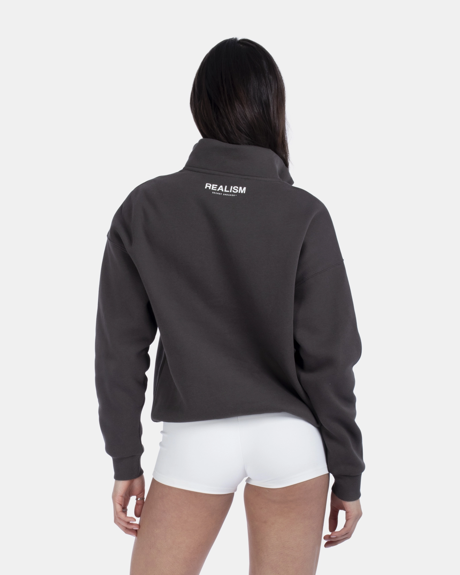 SSS REALISM IDOL HALF ZIP SWEATER ASPHALT