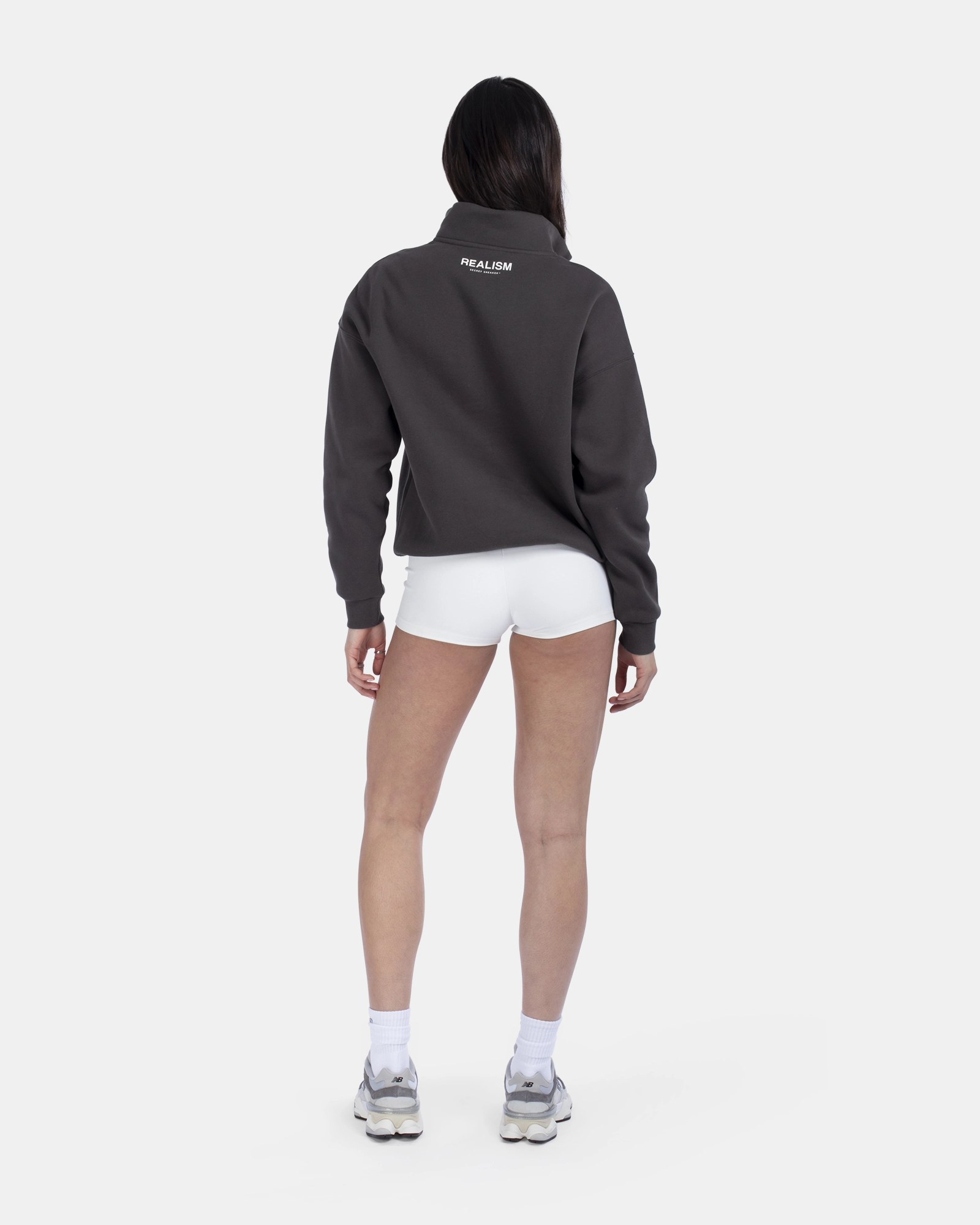 SSS REALISM IDOL HALF ZIP SWEATER ASPHALT