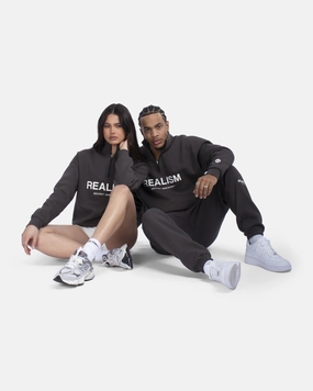 SSS REALISM IDOL HALF ZIP SWEATER ASPHALT