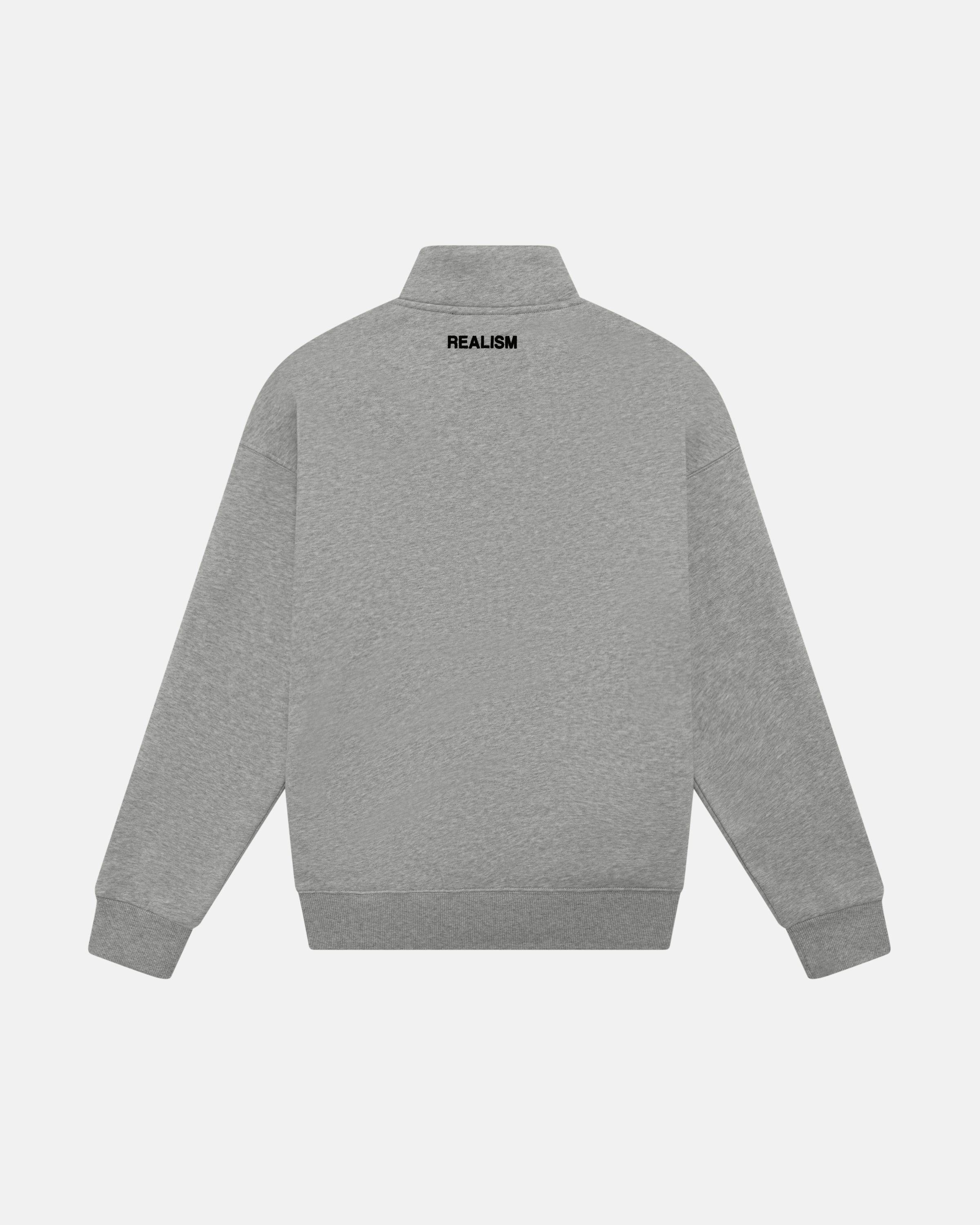 SSS REALISM IDOL HALF ZIP SWEATER CLOUD GREY