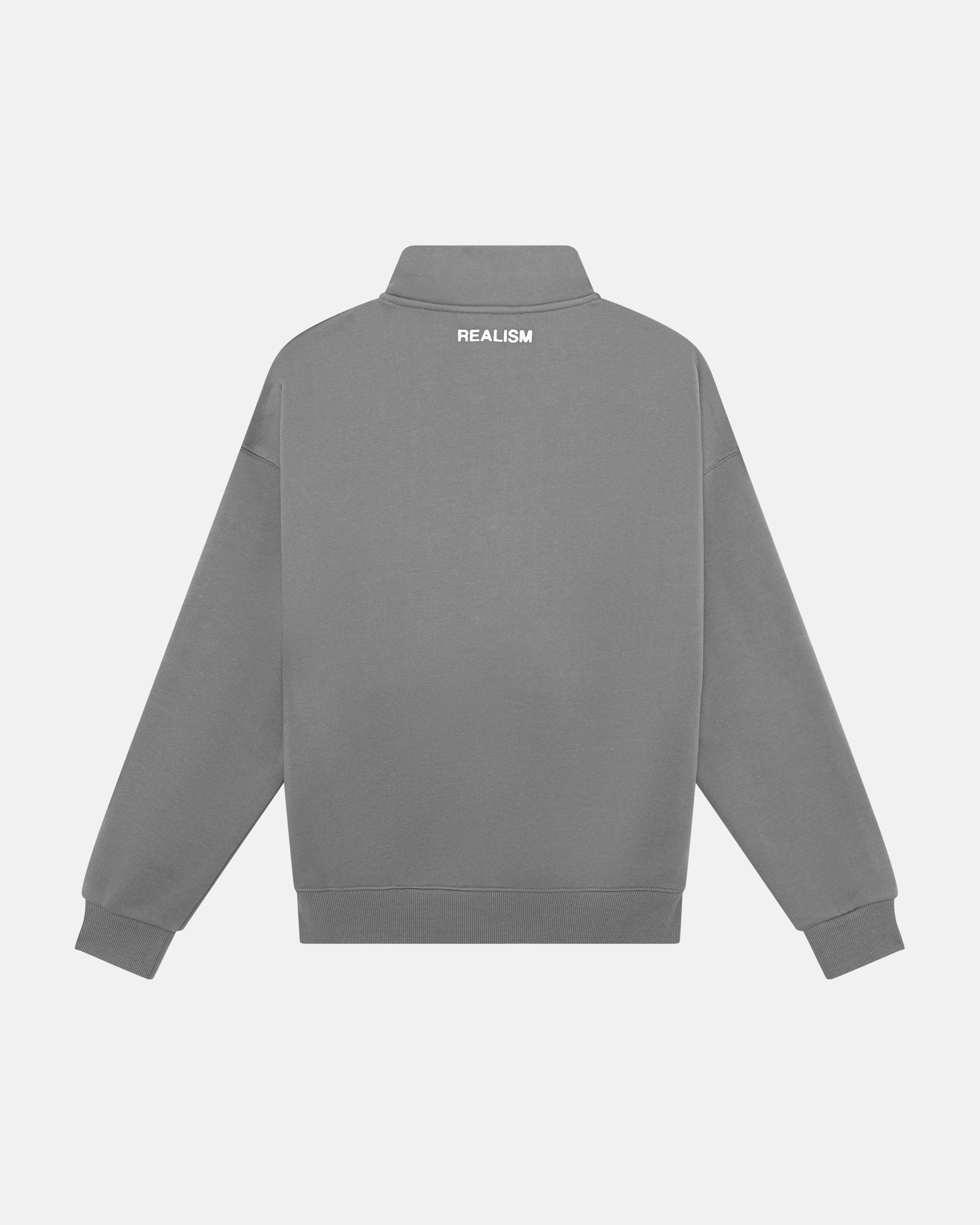 SSS REALISM IDOL HALF ZIP SWEATER COOL GREY