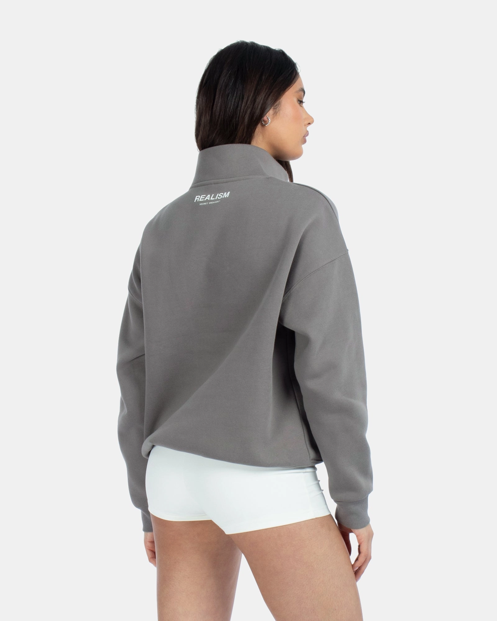 SSS REALISM IDOL HALF ZIP SWEATER COOL GREY