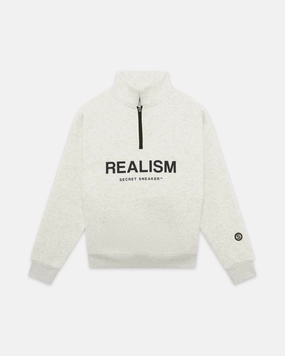 SSS REALISM IDOL HALF ZIP SWEATER OATMEAL