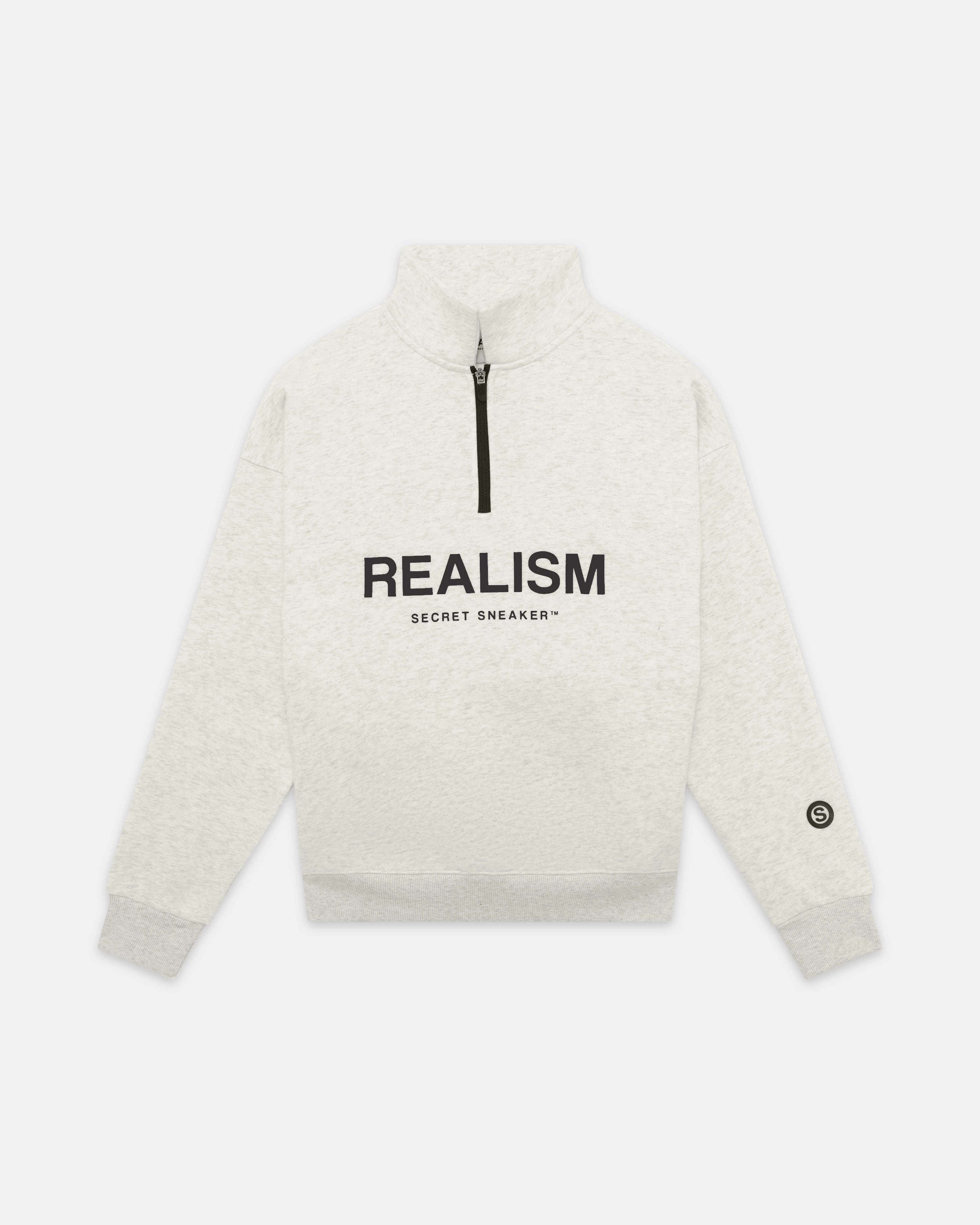 SSS REALISM IDOL HALF ZIP SWEATER OATMEAL