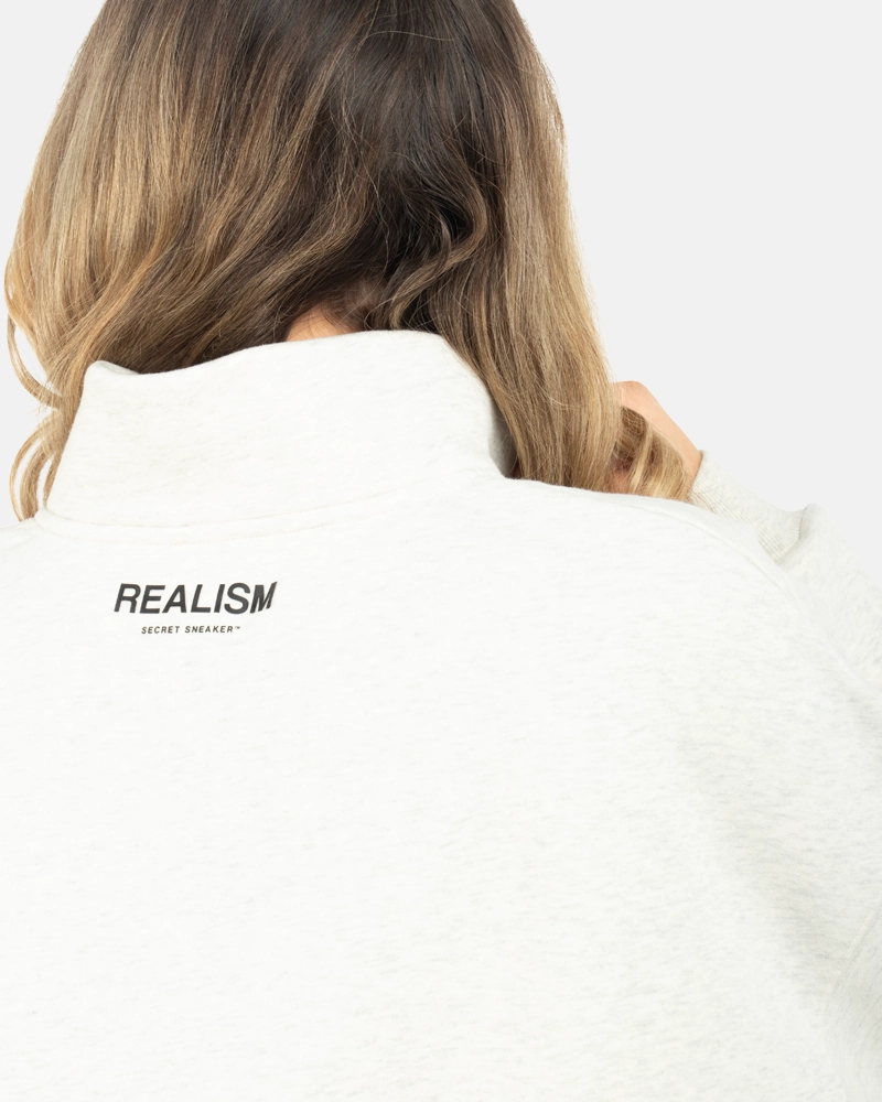 SSS REALISM IDOL HALF ZIP SWEATER OATMEAL