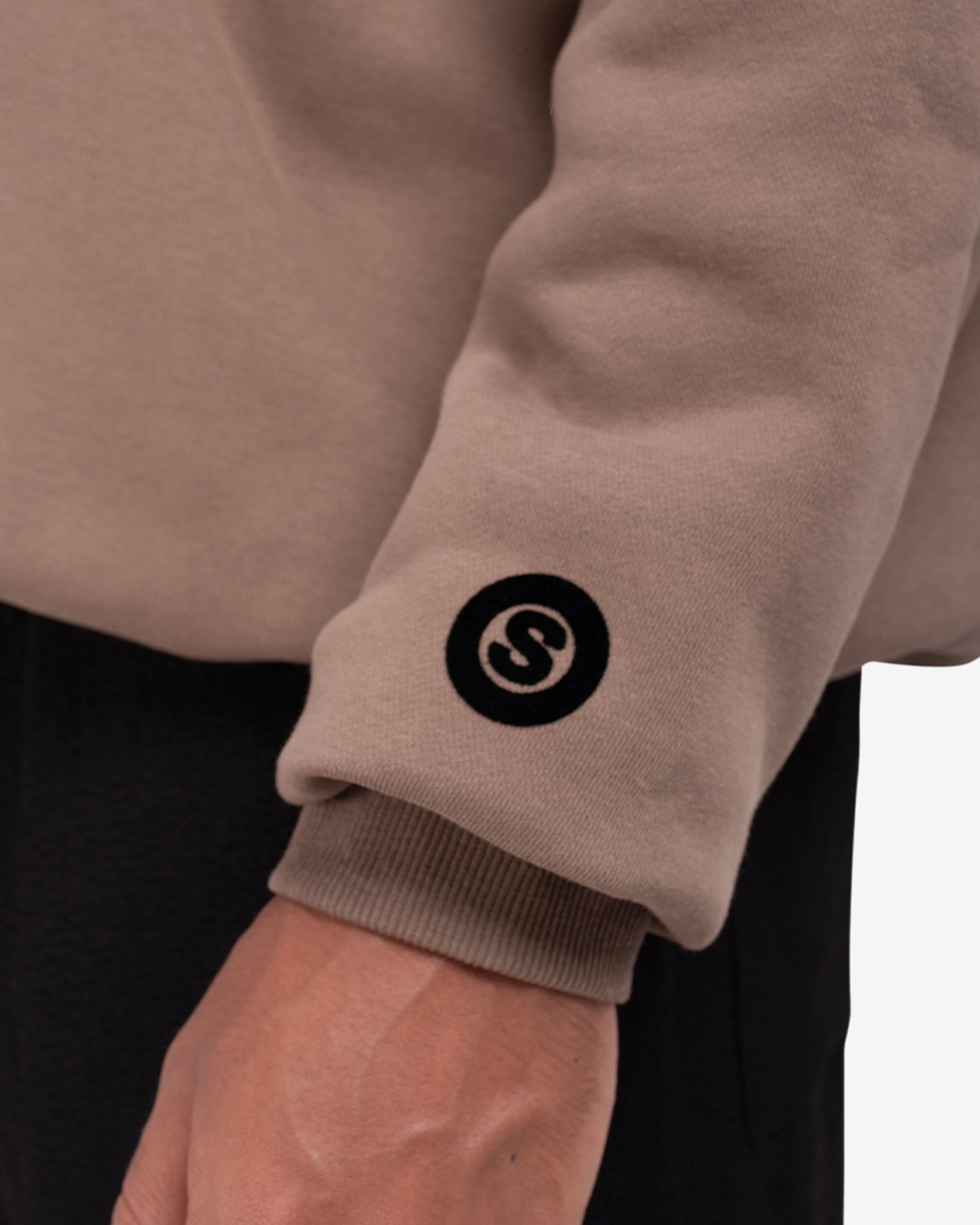 SSS REALISM IDOL HALF ZIP SWEATER TAUPE