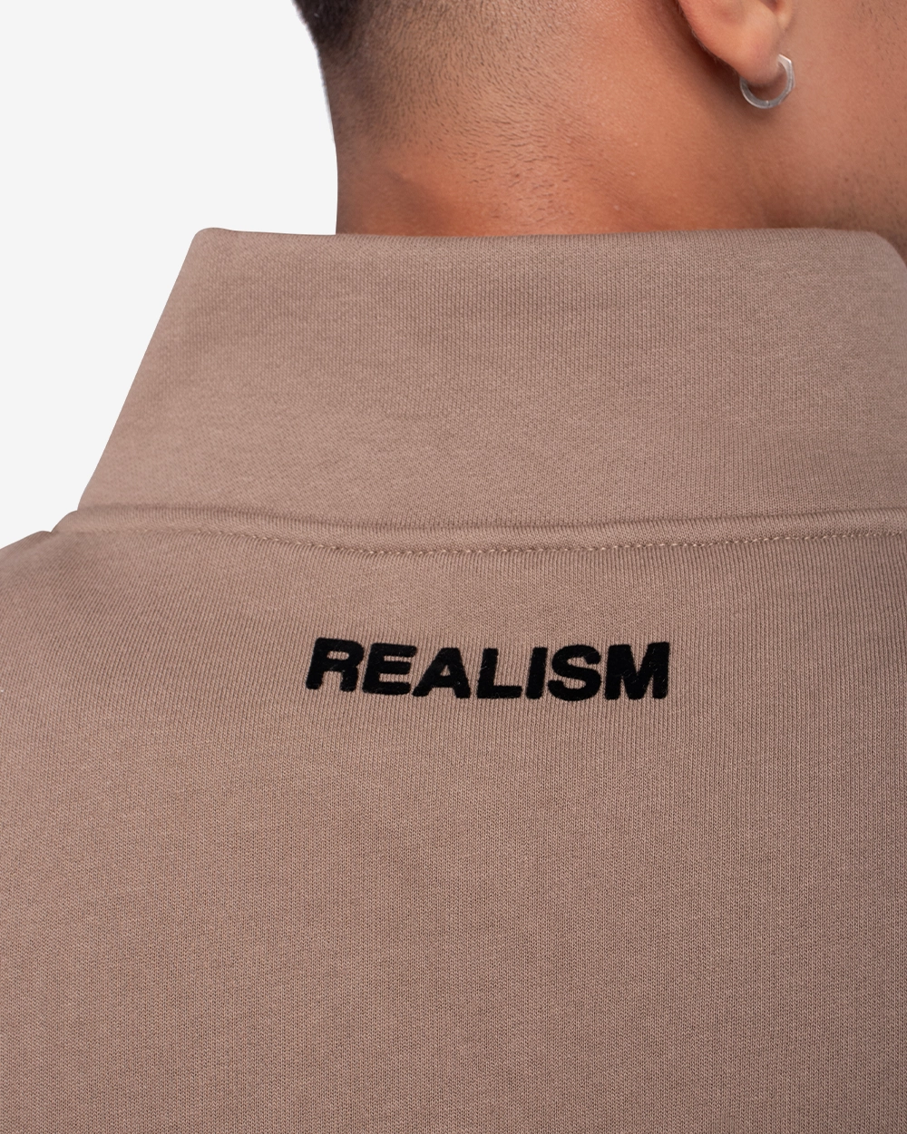 SSS REALISM IDOL HALF ZIP SWEATER TAUPE