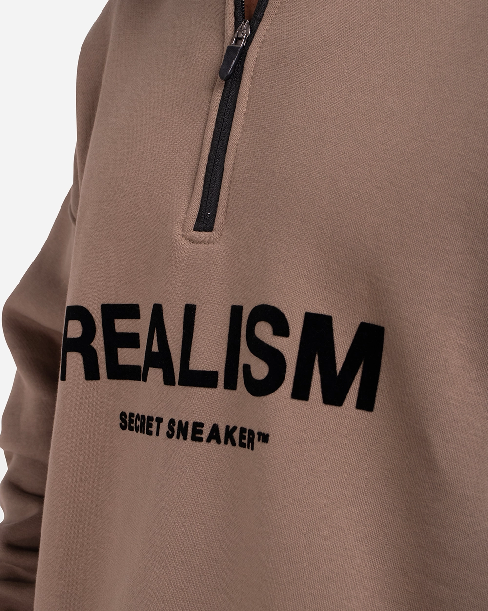 SSS REALISM IDOL HALF ZIP SWEATER TAUPE