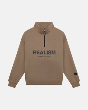 SSS REALISM IDOL HALF ZIP SWEATER TAUPE