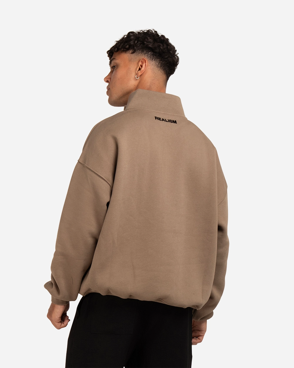 SSS REALISM IDOL HALF ZIP SWEATER TAUPE