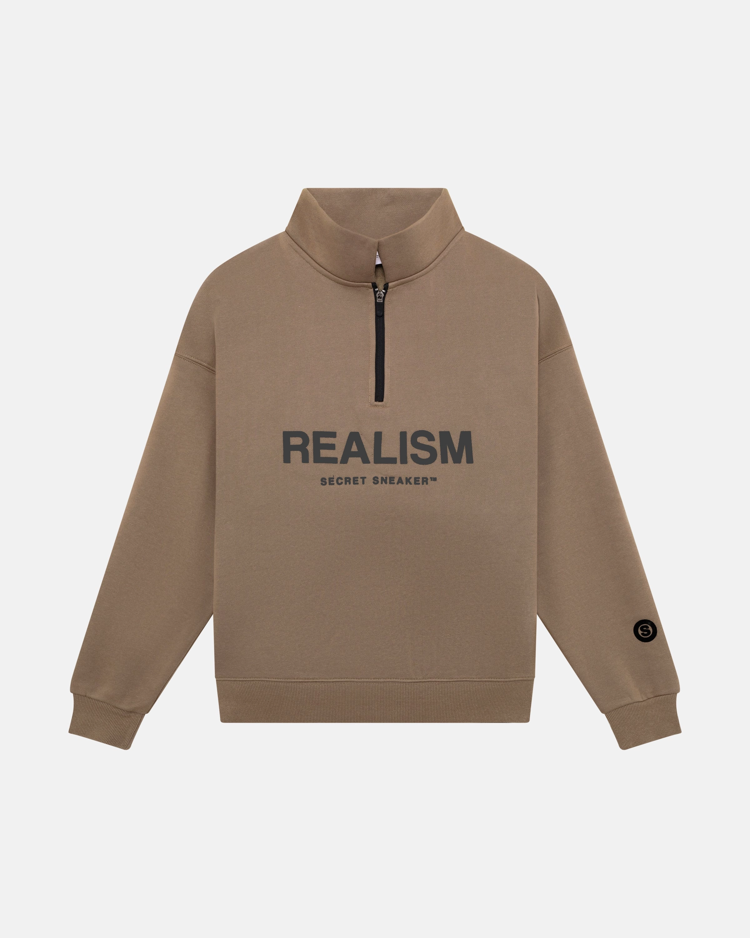 SSS REALISM IDOL HALF ZIP SWEATER TAUPE