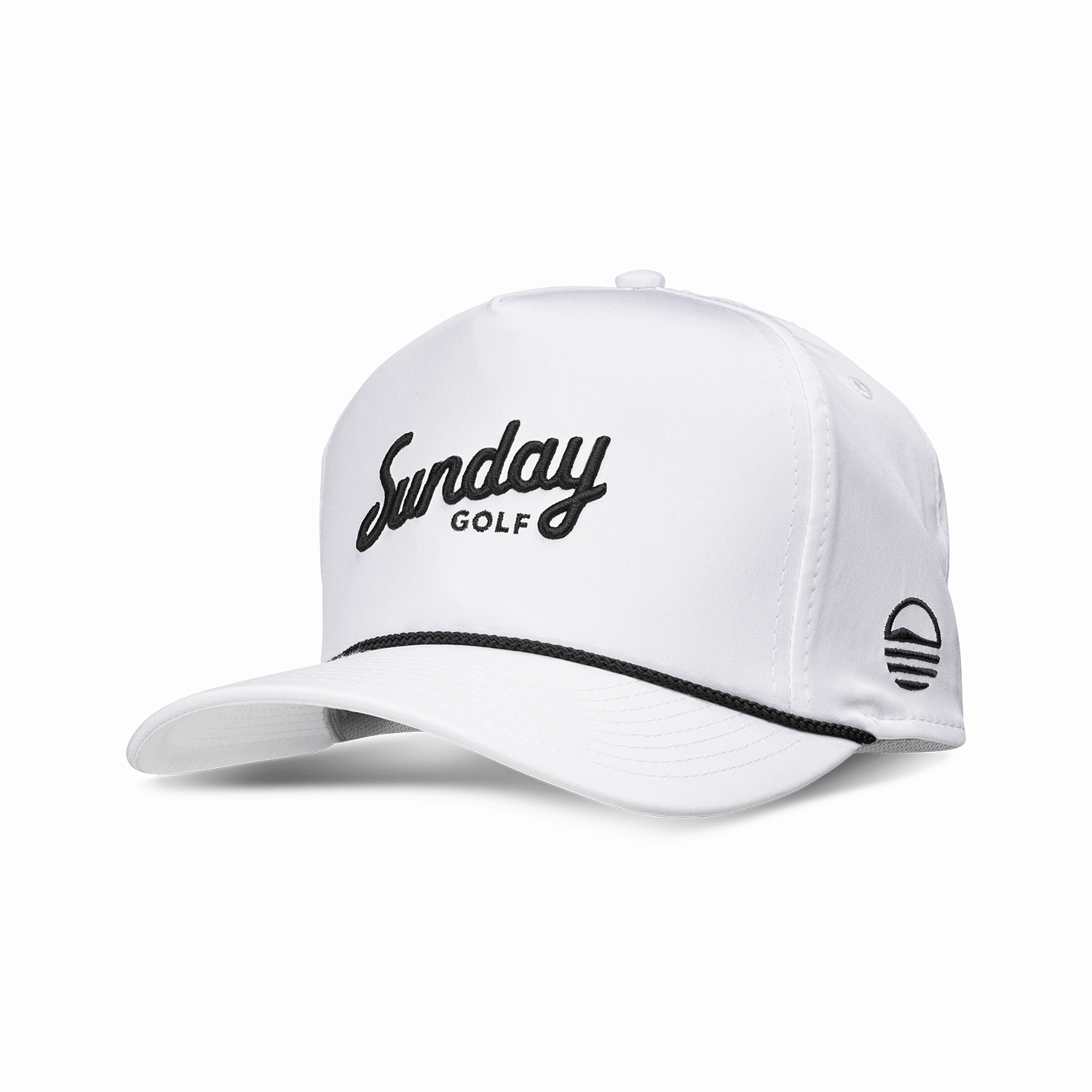 Sunday Golf Rope Hat | White & black