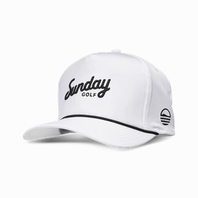 Sunday Golf Rope Hat | White & black