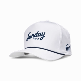 Sunday Golf Rope Hat | White & Navy