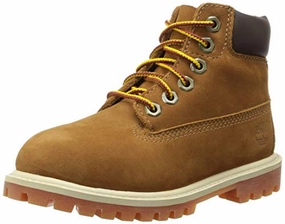 Timberland 6 Inch Premium Waterproof (Youth) Schnürstiefel. Braun Rust Nubuck. 32 EU