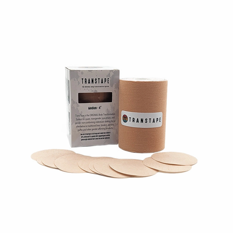 Transtape 4in Roll & 10pk Nipple Cover Set