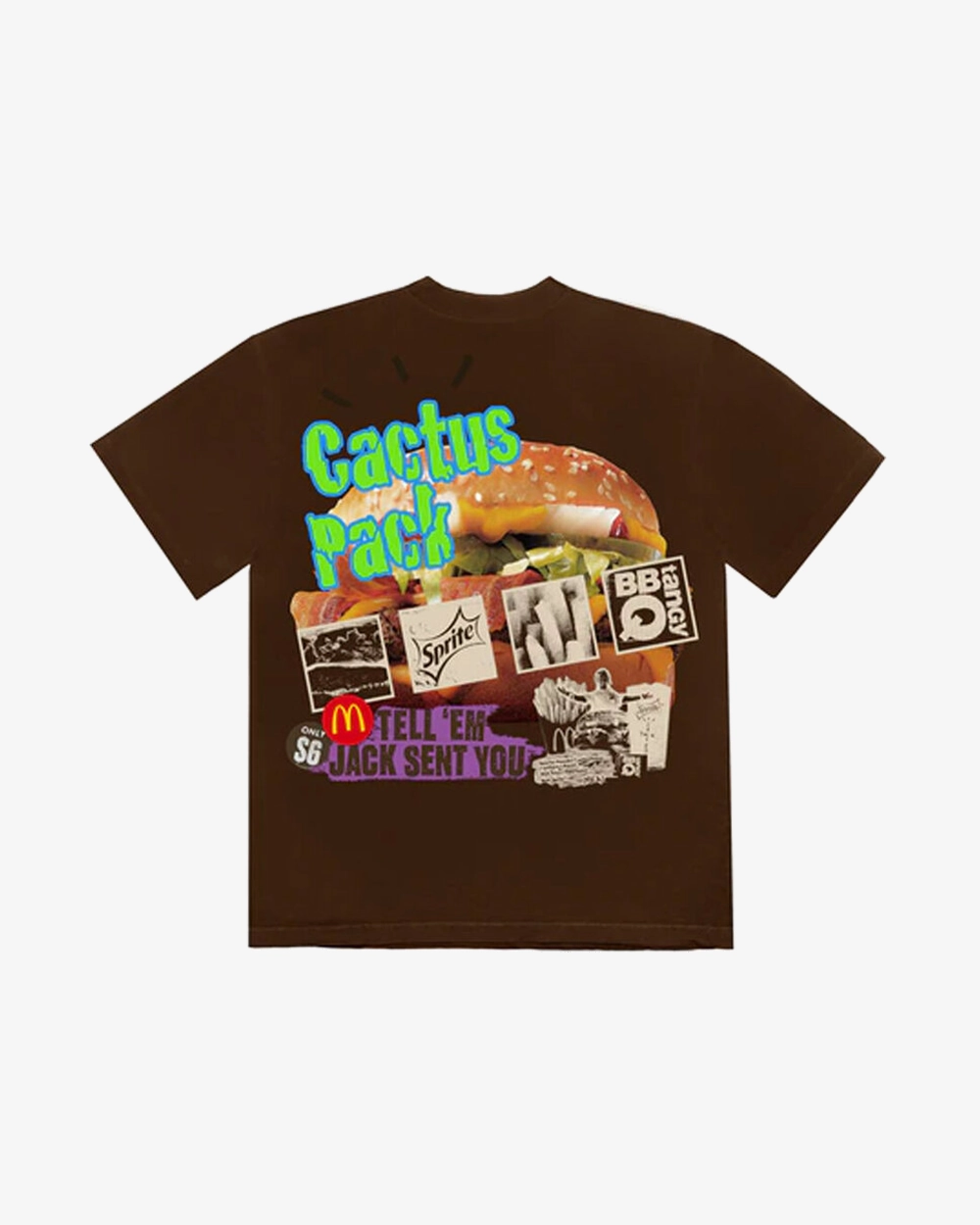 TRAVIS SCOTT X MCDONALDS CACTUS PACK VINTAGE PROMO TEE BROWN -