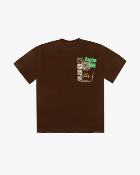 TRAVIS SCOTT X MCDONALDS CACTUS PACK VINTAGE PROMO TEE BROWN -