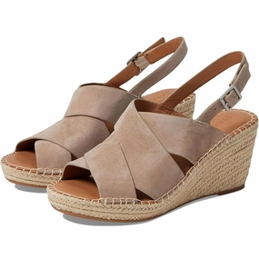 Womens Strappy Faux Suede Espadrilles