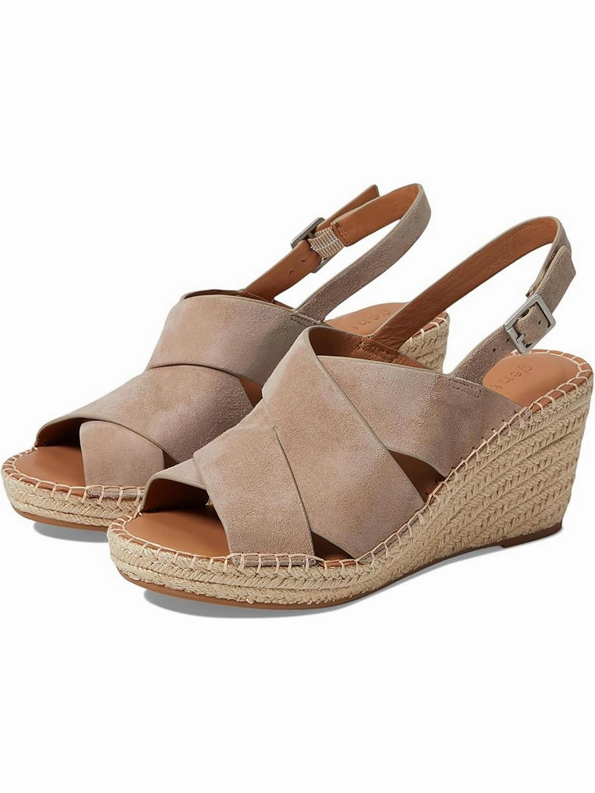 Womens Strappy Faux Suede Espadrilles